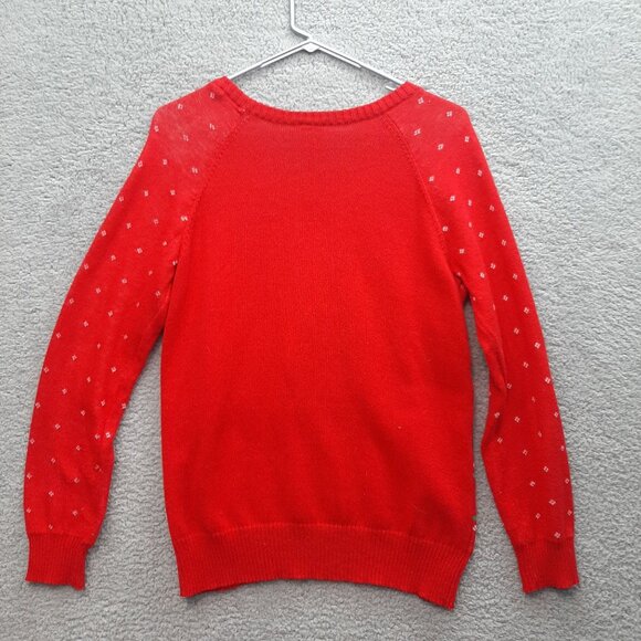 Disney Red Mickey Mouse Christmas Sweater Medium - Picture 3 of 7